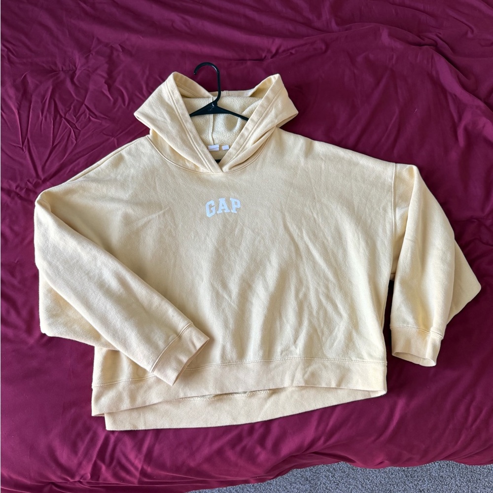 GAP crop hoodie butter yellow